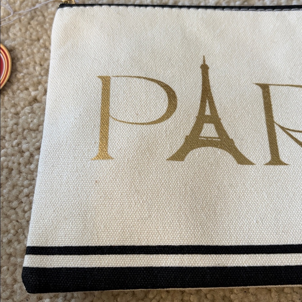 Pochette Paris Canvas Pouch with Gold Lettering By Andy & Co.The SouvenirFactory - Picture 2 of 14